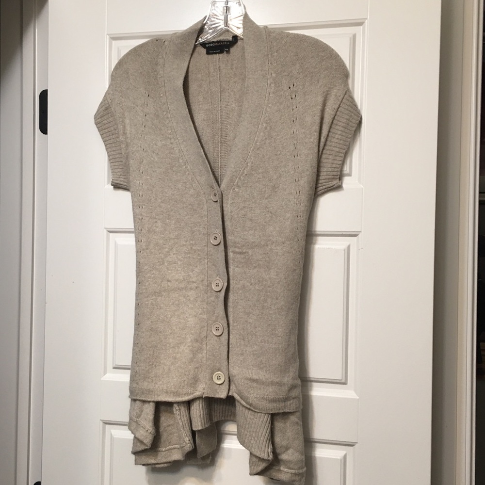 BCBG MaxAzria flowy, tie-back cardigan, XS